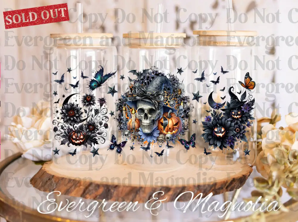 Poison, Witches, & Skulls Oh My! 16oz UvDTF Wrap Bundle