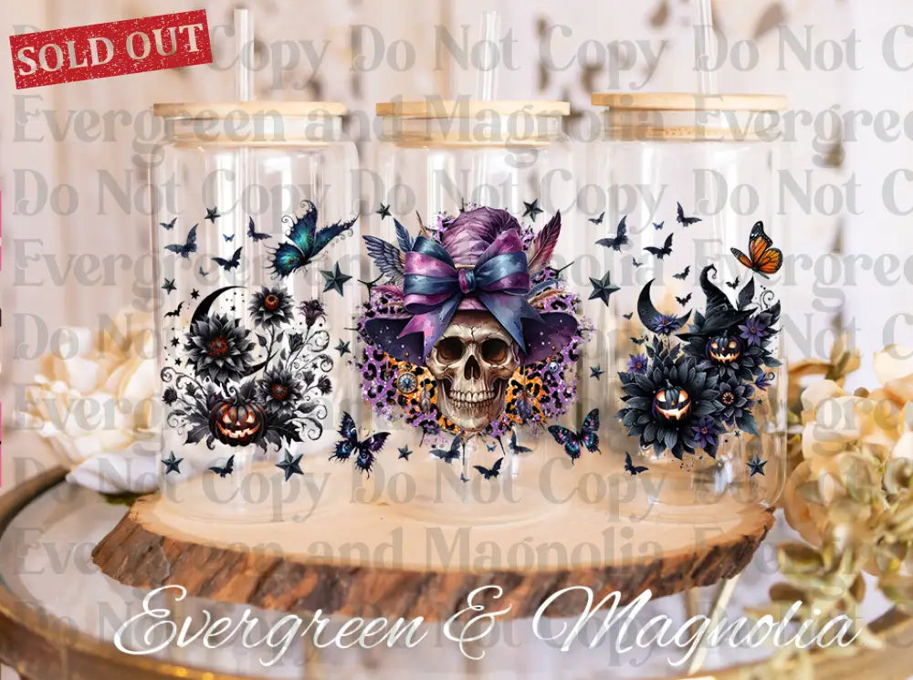 Poison, Witches, & Skulls Oh My! 16oz UvDTF Wrap Bundle