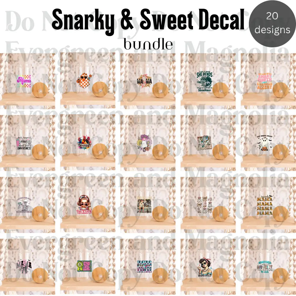 Snarky & Sweet UVDTF Decal Bundle