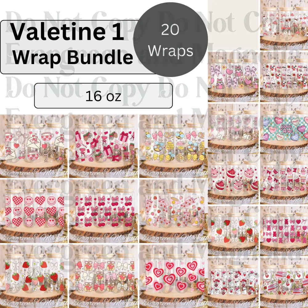 Valentine 1 16oz wraps *All 20 wraps included