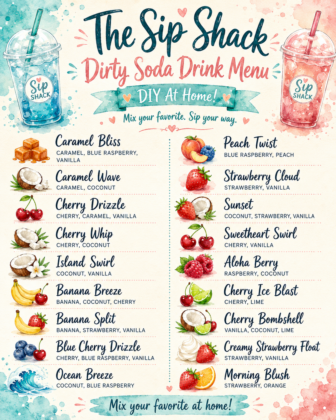 Dirty Soda Mixes