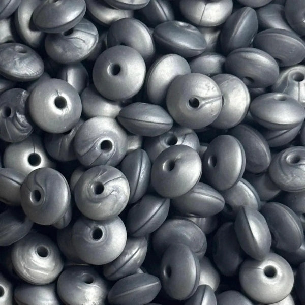 #12 12MM LENTIL SILVER MARBLE (10ct)