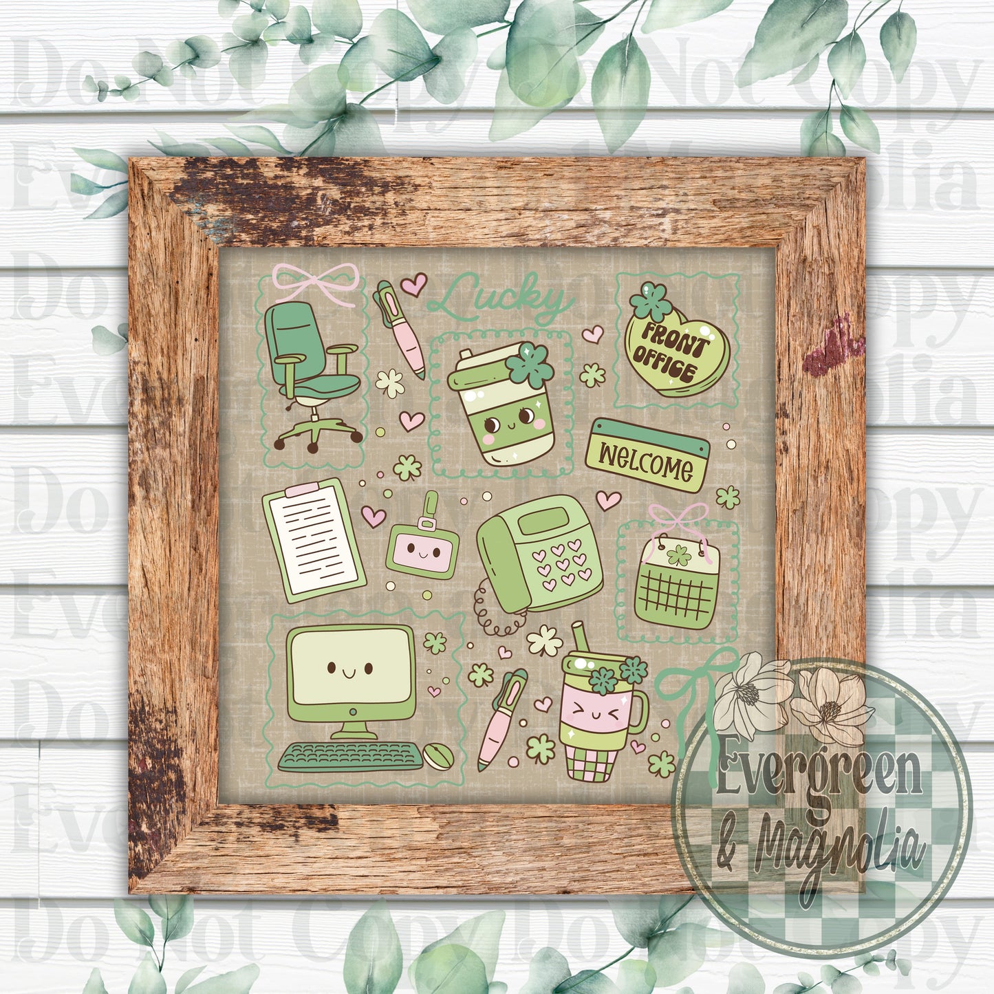 Office St. Patrick Coquette Frame