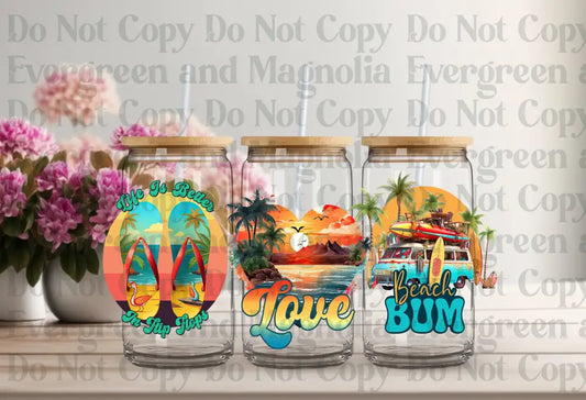 Retro love-beach bum