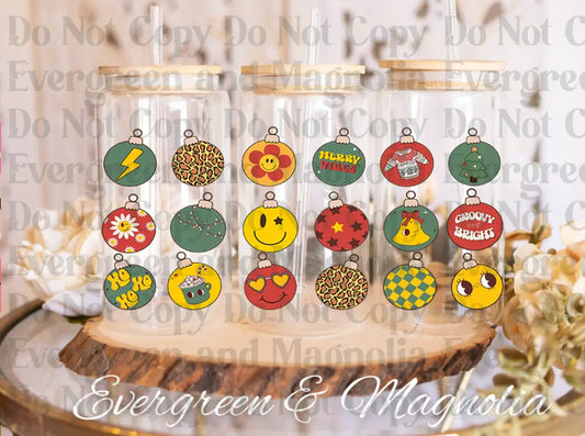 smiley yellow ornaments